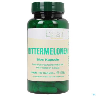 Sie sehen eine Packung Bios Bittermelone 100 Kapseln, Produktbild: 02 Bios Bittermelone 100 Kapseln, A-Nr.: 3890750 - 02