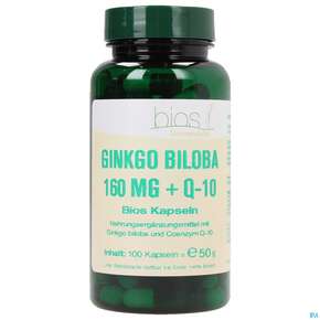 Bios Ginkgo Biloba 160mg + Q-10 100 Kapseln, A-Nr.: 3891293 - 01