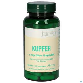 Bios Kupfer 1mg 100 Kapseln, A-Nr.: 5231371 - 01