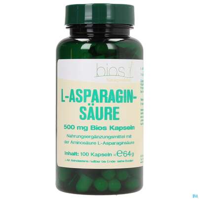 Bios l-asparaginsäure 500mg Kapseln 100 Kapseln, A-Nr.: 3891985 - 02
