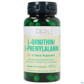 Bios l-ornithin/l-phenylalanin 3:2 100 Kapseln, A-Nr.: 3892200 - 01