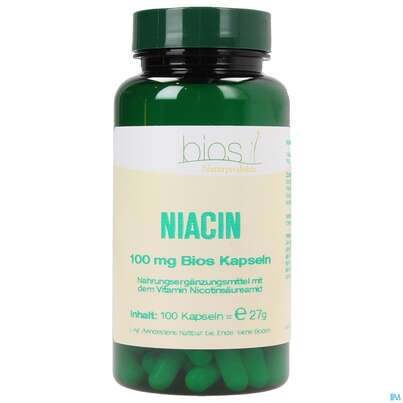 Bios Niacin 100mg 100 Kapseln, A-Nr.: 4089043 - 02