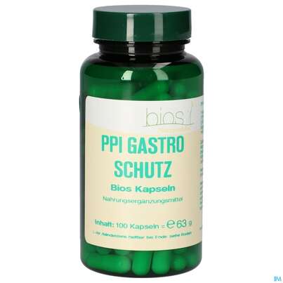 Sie sehen eine Packung Bios Ppi Gastro Schutz 100 Kapseln, Produktbild: 02 Bios Ppi Gastro Schutz 100 Kapseln, A-Nr.: 5583408 - 02