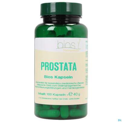 Sie sehen eine Packung Bios Prostata 100 Kapseln, Produktbild: 01 Bios Prostata 100 Kapseln, A-Nr.: 3892720 - 01