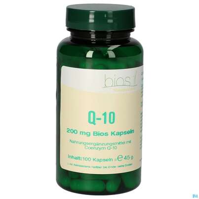 Sie sehen eine Packung Bios Q-10 200mg 100 Kapseln, Produktbild: 02 Bios Q-10 200mg 100 Kapseln, A-Nr.: 3892921 - 02