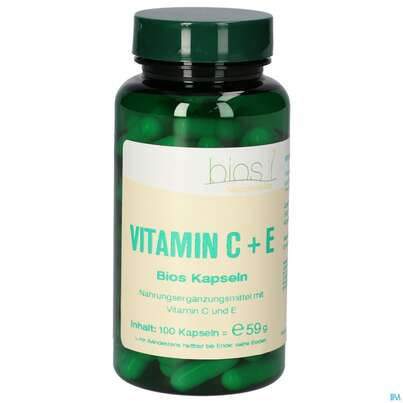 Sie sehen eine Packung Bios Vitamin C+e 100 Kapseln, Produktbild: 02 Bios Vitamin C+e 100 Kapseln, A-Nr.: 4261683 - 02