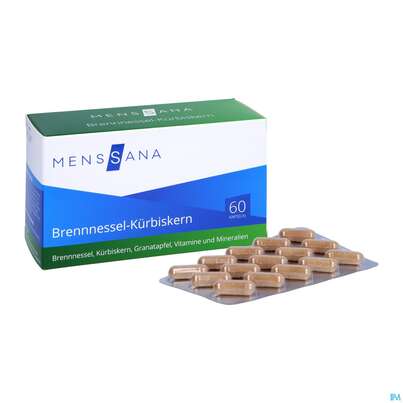 Sie sehen eine Packung Brennnessel Kapseln -menssana +kuerbiskern 60st, Produktbild: 05 Brennnessel Kapseln -menssana +kuerbiskern 60st, A-Nr.: 4075638 - 05