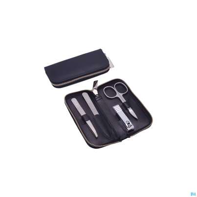 Canal Etui/4-teilig Reissverschluss Rindspaltleder Schwarz5381- 1st, A-Nr.: 4803664 - 02