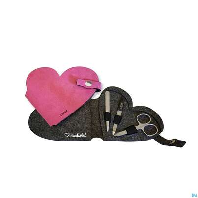 Sie sehen eine Packung Canal Herzetui/aus Filz 3teilig Pink 5398- 1st, Produktbild: 02 Canal Herzetui/aus Filz 3teilig Pink 5398- 1st, A-Nr.: 5667737 - 02