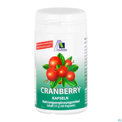 Sie sehen eine Packung Cranberry Kapseln Avi 60st, Produktbild: 05 Cranberry Kapseln Avi 60st, A-Nr.: 3830535 - 05