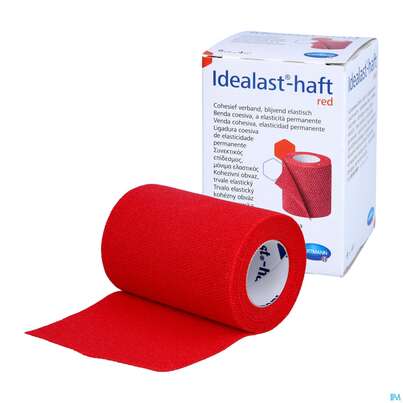 Sie sehen eine Packung Elastische Binden Idealast/haft Kohaesiv/color Rot 4mx 8cm 1st, Produktbild: 06 Elastische Binden Idealast/haft Kohaesiv/color Rot 4mx 8cm 1st, A-Nr.: 4174642 - 06