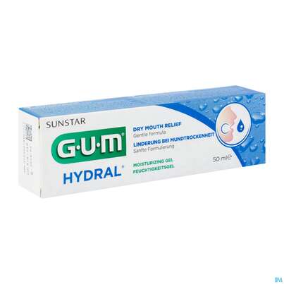 Sie sehen eine Packung Gum Pflege B.mundtrockenheit Hydral Feuchtigkeitsgel 6000 50ml, Produktbild: 05 Gum Pflege B.mundtrockenheit Hydral Feuchtigkeitsgel 6000 50ml, A-Nr.: 4335967 - 05