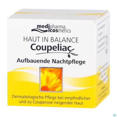 Sie sehen eine Packung Hib Coupeliac Nacht Pflege Aufbauend 50ml, Produktbild: 04 Hib Coupeliac Nacht Pflege Aufbauend 50ml, A-Nr.: 4117408 - 04
