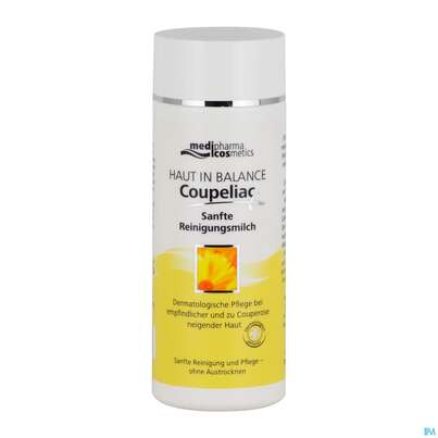 Sie sehen eine Packung Hib Coupeliac Renigungsmilch Sanft 200ml, Produktbild: 02 Hib Coupeliac Renigungsmilch Sanft 200ml, A-Nr.: 4117377 - 02