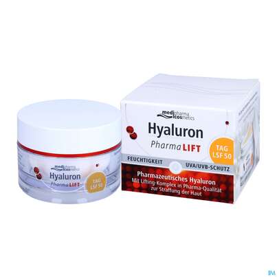 Sie sehen eine Packung Hyaluron Pharma Lift Tag Lsf50 50ml, Produktbild: 06 Hyaluron Pharma Lift Tag Lsf50 50ml, A-Nr.: 5181897 - 06