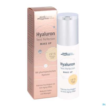 Sie sehen eine Packung Hyaluron Teint Perfection Make-up Natural Ivory 30ml, Produktbild: 07 Hyaluron Teint Perfection Make-up Natural Ivory 30ml, A-Nr.: 4881291 - 07