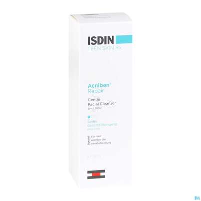 Sie sehen eine Packung Isdin Acniben Rx Emulsion 180ml, Produktbild: 03 Isdin Acniben Rx Emulsion 180ml, A-Nr.: 5570400 - 03