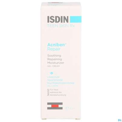 Sie sehen eine Packung Isdin Acniben Rx Gel Cream 40ml, Produktbild: 01 Isdin Acniben Rx Gel Cream 40ml, A-Nr.: 5570417 - 01