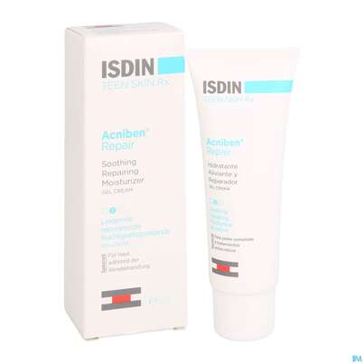 Sie sehen eine Packung Isdin Acniben Rx Gel Cream 40ml, Produktbild: 05 Isdin Acniben Rx Gel Cream 40ml, A-Nr.: 5570417 - 05