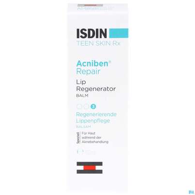 Sie sehen eine Packung Isdin Acniben Rx Labial 10ml, Produktbild: 01 Isdin Acniben Rx Labial 10ml, A-Nr.: 5570386 - 01