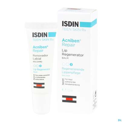 Sie sehen eine Packung Isdin Acniben Rx Labial 10ml, Produktbild: 04 Isdin Acniben Rx Labial 10ml, A-Nr.: 5570386 - 04