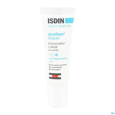 Sie sehen eine Packung Isdin Acniben Rx Labial 10ml, Produktbild: 06 Isdin Acniben Rx Labial 10ml, A-Nr.: 5570386 - 06