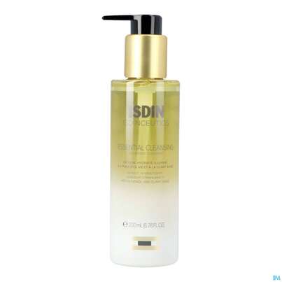 Sie sehen eine Packung Isdin Isdinceutics Essential Cleansing 200ml, Produktbild: 01 Isdin Isdinceutics Essential Cleansing 200ml, A-Nr.: 5612802 - 01