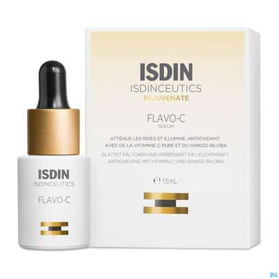 Sie sehen eine Packung Isdin Isdinceutics Flavo C 15ml, Produktbild: 03 Isdin Isdinceutics Flavo C 15ml, A-Nr.: 5570558 - 03