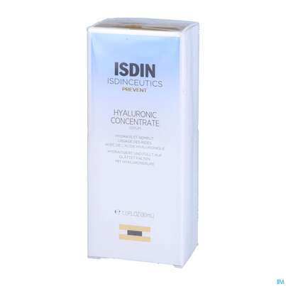 Sie sehen eine Packung Isdin Isdinceutics Hyaluronic Concentrate 30ml, Produktbild: 04 Isdin Isdinceutics Hyaluronic Concentrate 30ml, A-Nr.: 5570601 - 04