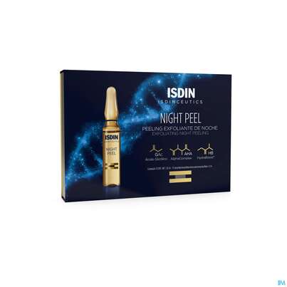 Sie sehen eine Packung Isdin Isdinceutics Night Peel 10st, Produktbild: 01 Isdin Isdinceutics Night Peel 10st, A-Nr.: 5570446 - 01