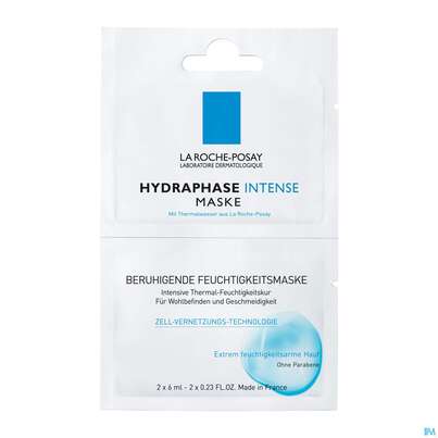Sie sehen eine Packung La Roche Posay Gesichtspflege Hydraphase Maske 2x6ml 12ml, Produktbild: 02 La Roche Posay Gesichtspflege Hydraphase Maske 2x6ml 12ml, A-Nr.: 3083133 - 02