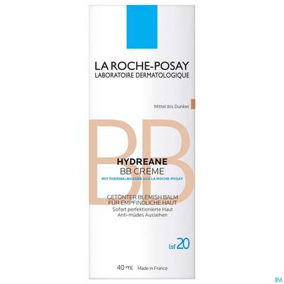 Sie sehen eine Packung La Roche Posay Gesichtspflege Hydreane Bb Cream Mittel 40ml, Produktbild: 02 La Roche Posay Gesichtspflege Hydreane Bb Cream Mittel 40ml, A-Nr.: 4116024 - 02