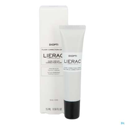 Sie sehen eine Packung Lierac Diopti Cernes Dark Cicles Correction Fluid 15ml, Produktbild: 03 Lierac Diopti Cernes Dark Cicles Correction Fluid 15ml, A-Nr.: 5848999 - 03