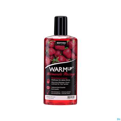Sie sehen eine Packung Massage Liquid Warm Up Erdbeer 150ml, Produktbild: 03 Massage Liquid Warm Up Erdbeer 150ml, A-Nr.: 3432243 - 03