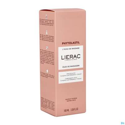 Sie sehen eine Packung Massage Oel Lierac Phytolastil 100ml, Produktbild: 03 Massage Oel Lierac Phytolastil 100ml, A-Nr.: 5849444 - 03