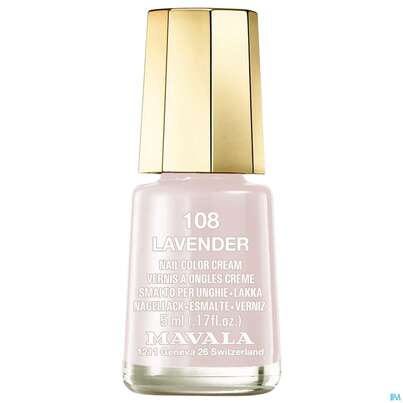 Sie sehen eine Packung Mavala Nagellacke 108 Lavender 5ml, Produktbild: 01 Mavala Nagellacke 108 Lavender 5ml, A-Nr.: 4263624 - 01