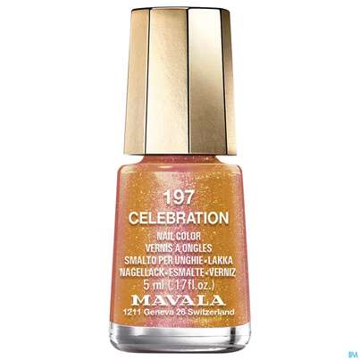 Sie sehen eine Packung Mavala Nagellacke 197 Celebration 5ml, Produktbild: 01 Mavala Nagellacke 197 Celebration 5ml, A-Nr.: 4552908 - 01