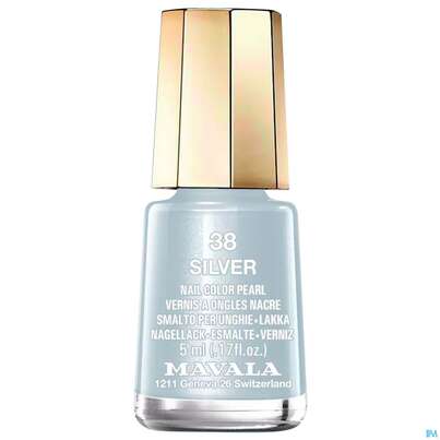 Sie sehen eine Packung Mavala Nagellacke 38 Silber 5ml, Produktbild: 01 Mavala Nagellacke 38 Silber 5ml, A-Nr.: 3652393 - 01