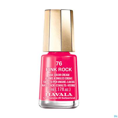 Sie sehen eine Packung Mavala Nagellacke 76 Pink Rock 5ml, Produktbild: 01 Mavala Nagellacke 76 Pink Rock 5ml, A-Nr.: 5206611 - 01