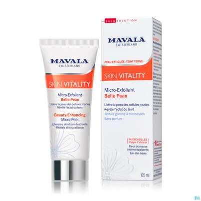Sie sehen eine Packung Mavala Skin Vitality Micro Peeling 537.02 65ml, Produktbild: 03 Mavala Skin Vitality Micro Peeling 537.02 65ml, A-Nr.: 4910710 - 03
