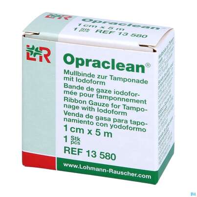 Mullbinden Opraclean +jodoform 5mx 1cm 1st, A-Nr.: 3610064 - 02