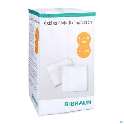 Mullkompressen Askina 12fach Unsteril 10x 10cm 100st, A-Nr.: 1779043 - 02