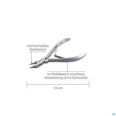 Nagel Eckenzange Canal/rostfrei Schlanke Spitze 13cm 3017- 1st, A-Nr.: 4786374 - 02