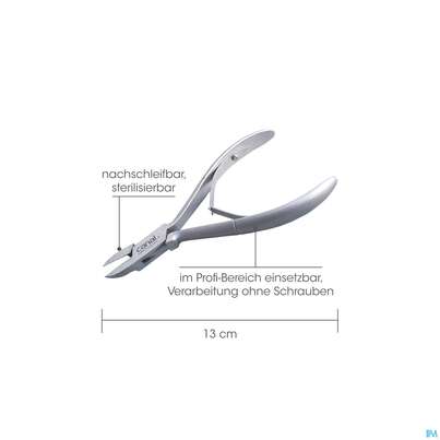 Sie sehen eine Packung Nagel Zange Canal Rostfrei Eckenzange 13cm 3014- 1st, Produktbild: 02 Nagel Zange Canal Rostfrei Eckenzange 13cm 3014- 1st, A-Nr.: 4786351 - 02