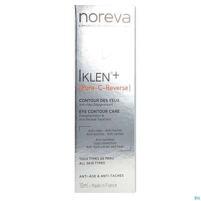 Sie sehen eine Packung Noreva Iklen+ Pur C Augencreme 15ml, Produktbild: 01 Noreva Iklen+ Pur C Augencreme 15ml, A-Nr.: 5407462 - 01