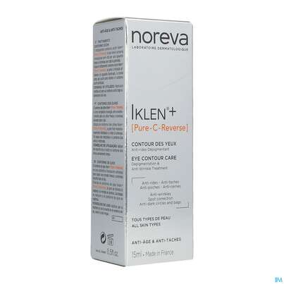 Sie sehen eine Packung Noreva Iklen+ Pur C Augencreme 15ml, Produktbild: 02 Noreva Iklen+ Pur C Augencreme 15ml, A-Nr.: 5407462 - 02