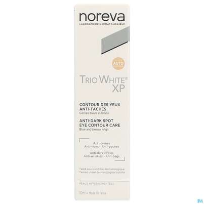 Sie sehen eine Packung Noreva Trio White Xp Augenkontur 10ml, Produktbild: 01 Noreva Trio White Xp Augenkontur 10ml, A-Nr.: 5561513 - 01