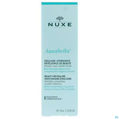 Sie sehen eine Packung Nuxe Aquabella Emulsion Hydratante Feuchtigkeit Mischhaut 50ml, Produktbild: 01 Nuxe Aquabella Emulsion Hydratante Feuchtigkeit Mischhaut 50ml, A-Nr.: 4920022 - 01