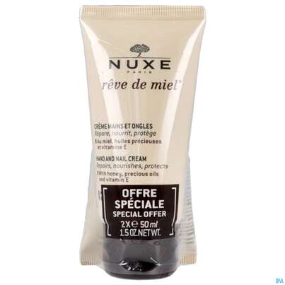Sie sehen eine Packung Nuxe Reve De Miel Duo Hand +nail Creme 2st, Produktbild: 01 Nuxe Reve De Miel Duo Hand +nail Creme 2st, A-Nr.: 4774520 - 01