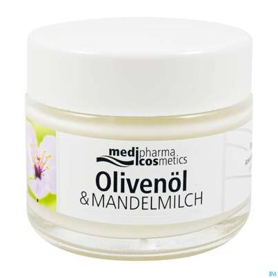 Sie sehen eine Packung Oliven -mandelmilch Nachtpflege Regenerierende 50ml, Produktbild: 05 Oliven -mandelmilch Nachtpflege Regenerierende 50ml, A-Nr.: 3620039 - 05